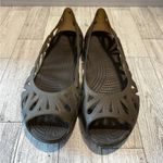 Crocs  Adrina Flats Bronze Jelly Slip-On Open Toe Cut Out Shoes Size 7 Y2K Photo 1