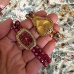 QVC Red and Gold Beaded Bracelets Set Photo 1
