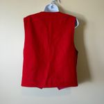 Keren Hart Vintage Christmas Vest‎ Patchwork Holiday Gingerbread Stars Women's L Red Size L Photo 4