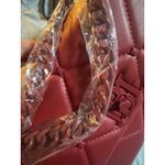 Badgley Mischka Small Quilted Studded Bag Red Chain Strap Handbag Purse Photo 3