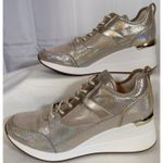 ALDO NWOB Womens Dardoviel Platform Wedge Sneaker Gold Glitter Shiny 10 41 8 Photo 1