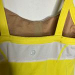 Lululemon  work it out tank yellow navy blue white women's size 4 activewear Photo 3
