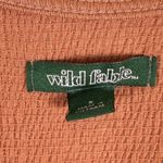 Wild Fable  Mini Babydoll Dress Size S Rust Textured Tie Strap Boho Indie Earthy Photo 5
