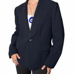Elie Tahari Navy pinstripe blazer Photo 3