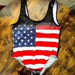 American Flag womens one piece swimsuit. Red Size XL Photo 0
