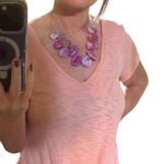 Barse Pink Slice Agate & Rose Quartz Sterling Silver Necklace Photo 2