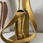 Cala Jade Leather Snakeskin Flap Hexagon Small Crossbody Bag‎ Purse Yellow Photo 8