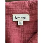 &merci &Merci Boutique Mauve Puff Sleeve Gauzy 100% Cotton blouse size Medium NEW! Photo 5