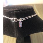 Ann Taylor  Vintage Pink and Peach Thin Beaded Silver Necklace Photo 3