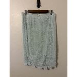 Bill Blass Skirt Size 12 Green Lace Floral Pattern Knee Length Elegant Vintage Photo 1