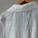 Brochu Walker  Top Olympia White Surplice Short Sleeve Collared Gauze Top Size M Photo 5