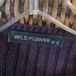 Vintage Y2K Purple Lattice Floral Sweater Size S Green Photo 2