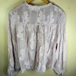 Wilfred Aritzia  Lourdes Women's Pink Floral Sheer Long Sleeve Blouse Size Medium Photo 8