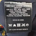 Anthropologie Leifnotes Mini Shirtdress 4 Blue Silk Scenic Floral Bohemian Artsy Photo 10