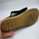 Socofy Black Leather Strappy Mini Wedge Sandals Womens 40 Thong Beach Vacation Size 9.5 Photo 7