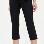 ZARA NWT Black Linen Blend Cropped High Waist Pants Photo 0