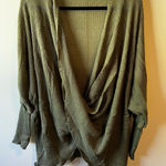 Boohoo Women’s Green Plus Wrap Knitted Twist Sweater From - Size US 16 Photo 0