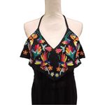 Judith March Jamaican Me Crazy Black Jumpsuit Size Medium Photo 2