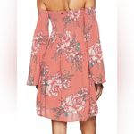 Billabong  Women’s Night Fox Smocked Off Shoulder Floral Dress in Ash Rose Photo 2