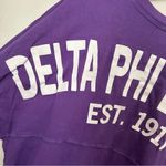 Delta Phi Epsilon Spirit Jersey Purple DPhiE Long Sleeve Tee Venley Casual Cute Purple Size M Photo 7