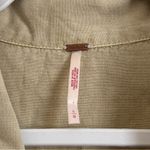 Free People  Quinn Coverall Size Large Jumpsuit in Thistle Seed Green Boho Linen Photo 4