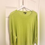 Eileen Fisher NWOT  Linen-Blend Jumper Sweater Green Chartreuse Organic Linen 1X Photo 7
