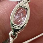 Signed Teardrop Lab Emerald Silvertone Drop Earrings Photo 11