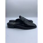 Adrianna Papell  Panama Black Crinkled Patent Leather Studded Mules Photo 4