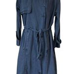 NEUW Dusk Trench Coat in Steel Jacket Blue Size 6 Photo 0