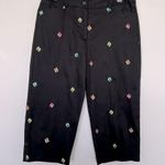 Harvé Benard 𝅺Harve Benard capris Pants Size 8 Embroidered NWOT Photo 0