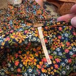 Free People Floral Navy Combo Button-Down I Found You Printed Top Size xs Photo 10