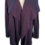 Womens WinterSilks Cardigan Duster Sweater Burgundy Blue Geometric Knit Large‎ Purple Photo 0