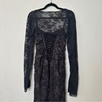 House Of CB HOUSE OF‎ CB 'Artemis' Black Lace Maxi Dress NWOT size L Photo 7