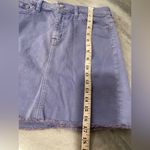 J.Crew  Size 2 Lavender Cotton Stretch Denim Mini Skirt Raw Hem A Line Photo 7