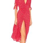 AUGUSTE Daphne Tie Sleeve Dress boho REVOLVE floral classic casual winter $248 Red Size 6 Photo 0