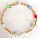 Handmade Multi Colored Beaded Bracelet  Photo 0