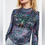 Free People We The Free L'Amour Tee Velvet Sequin Top Sz TP+XS Photo 1