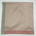 Jim Thompson Silk Scarf Woven Pastel 41" x 41" Pink Blue Yellow Green Border Photo 11