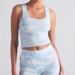 SKIMS  Cotton Ribbed Tank and Boxer Short Set in Blue Quartz Cloud Photo 0