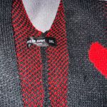 SheIn  Black and Red Heart Cardigan Photo 1