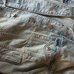 American Eagle Cropped  Denim Distressed Jacket Photo 3
