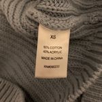 LA Hearts Pacsun Distressed Cold Shoulder Cut Out Lace Up V-neck Pullover Sweater Blue XS Photo 6