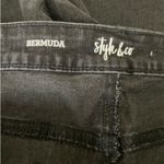 Style & Co Women Cuffed Bermuda Shorts Minimalistic Size 20W Black Neutral Denim Photo 1