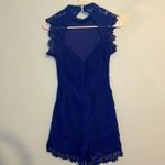 Miami Women’s Mi ami navy blue lace open back shorts and short sleeved romper size xxs Photo 2