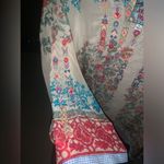 Johnny Was  V Neck Jade Embroidered Top M boho summer nwot printed blue designer Photo 4