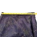 St Gillian Sportswear Vintage Drop Waist Maxi Skirt 6 Navy & Gold Sheer Fabric Blue Photo 6