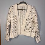 Maeve  Anthropologie Bejeweled Embellished Cardigan Cable Knit Sweater One‎ Size Photo 1