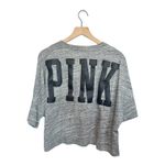 PINK - Victoria's Secret Victoria’s Secret Pink XL Grey Glitter Crop Top Photo 1