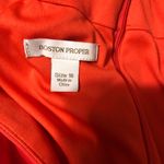 Boston Proper  fit flare ruched burnt‎ orange dress women’s size 16 wedding guest Photo 5