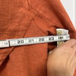 Anthropologie Vintage Washed Linen Blend Blazer Lightweight Terracotta Orange 14 Photo 6